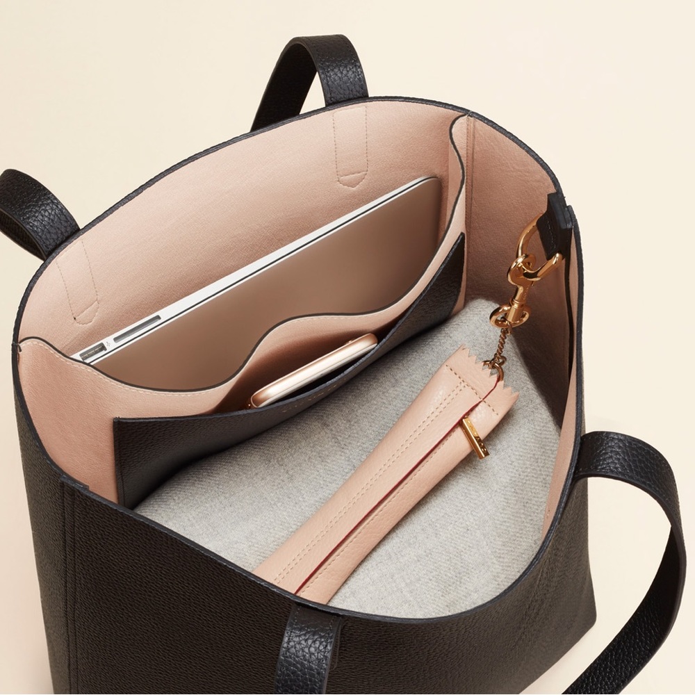 CUYANA Tall Structured Leather Tote